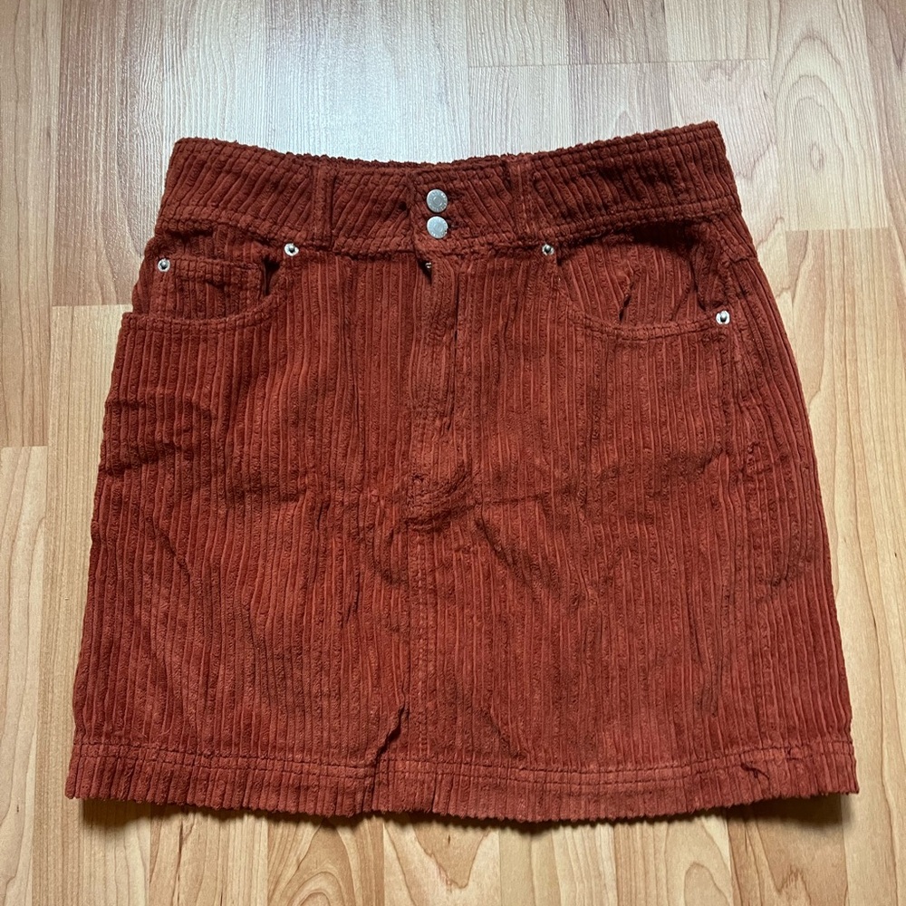 Urban Outfitters BDG Corduroy Orange Mini Skirt